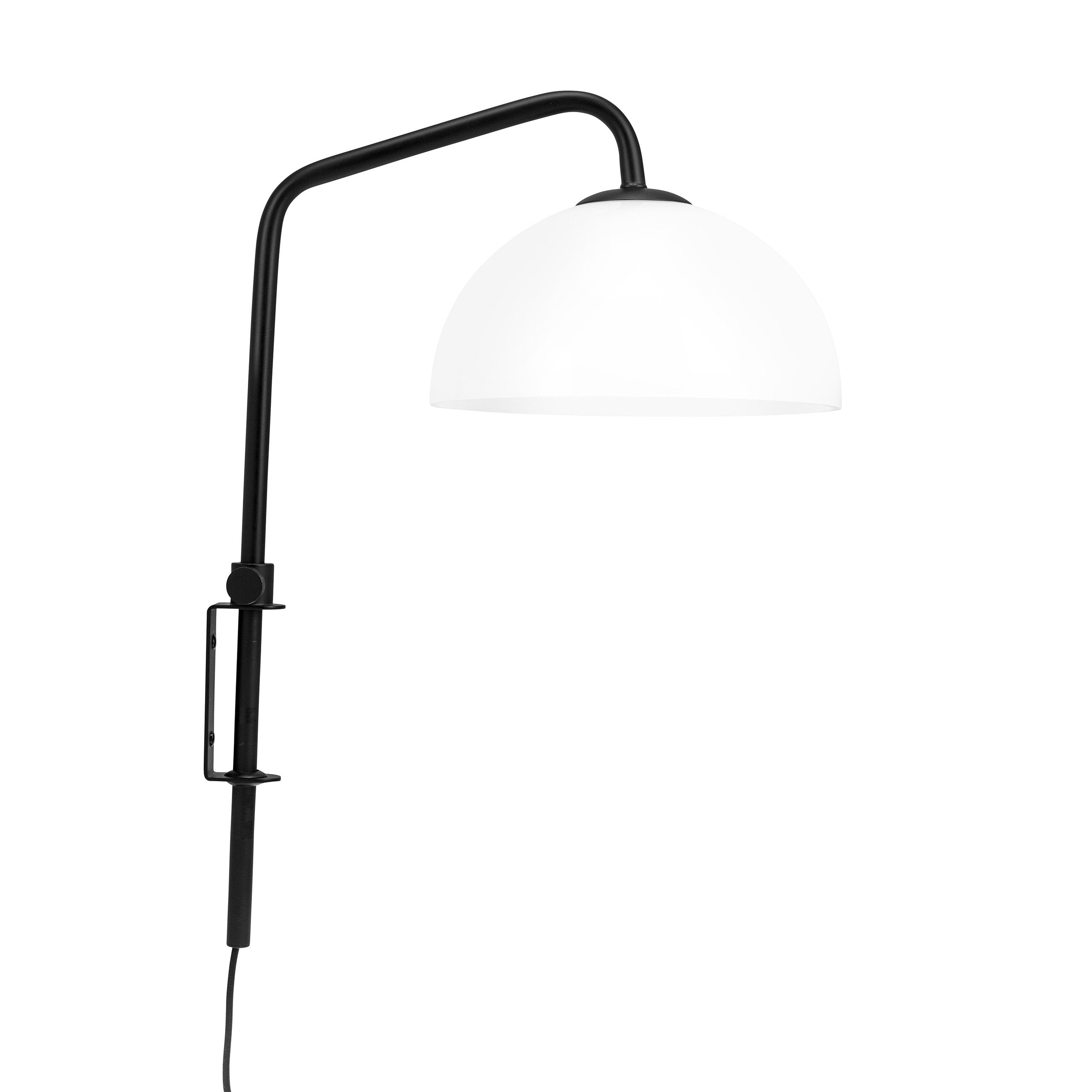 [product_category]-Dyberg Larsen Jazz Wall Lamp, Opal/Black-Dyberg Larsen-5704709073000-7300-DYB-1