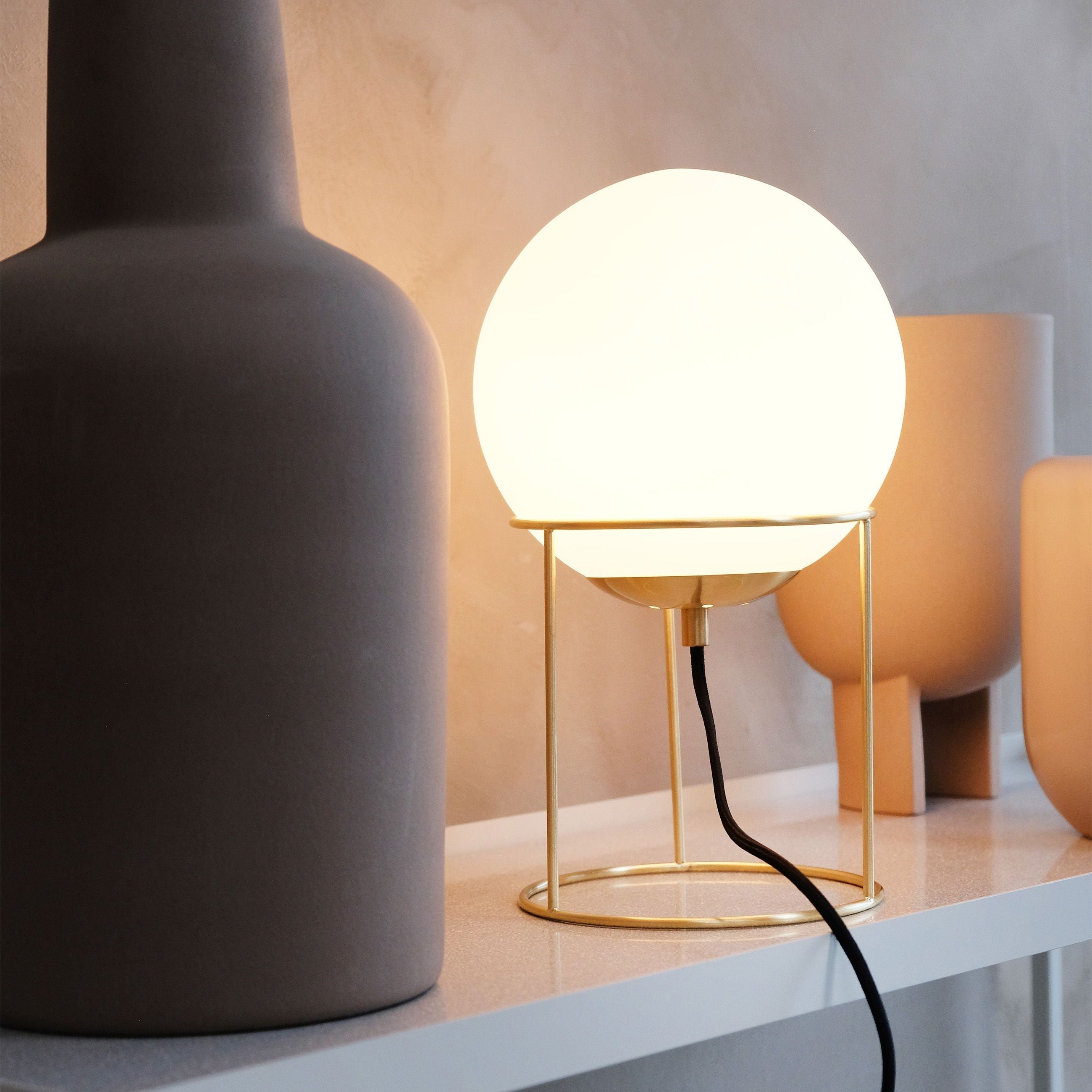 [product_category]-Dyberg Larsen Madrid Table Lamp, Opal/Brass-Dyberg Larsen-5704709080817-8081-DYB-8