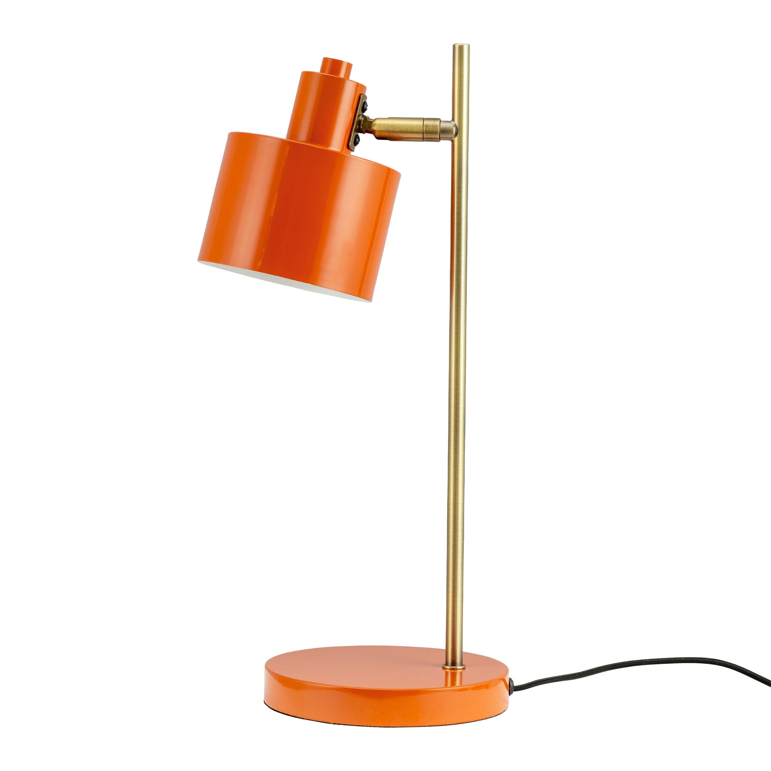 [product_category]-Dyberg Larsen Ocean Table Lamp, Orange/Brass-Dyberg Larsen-5704709071174-7117-DYB-1