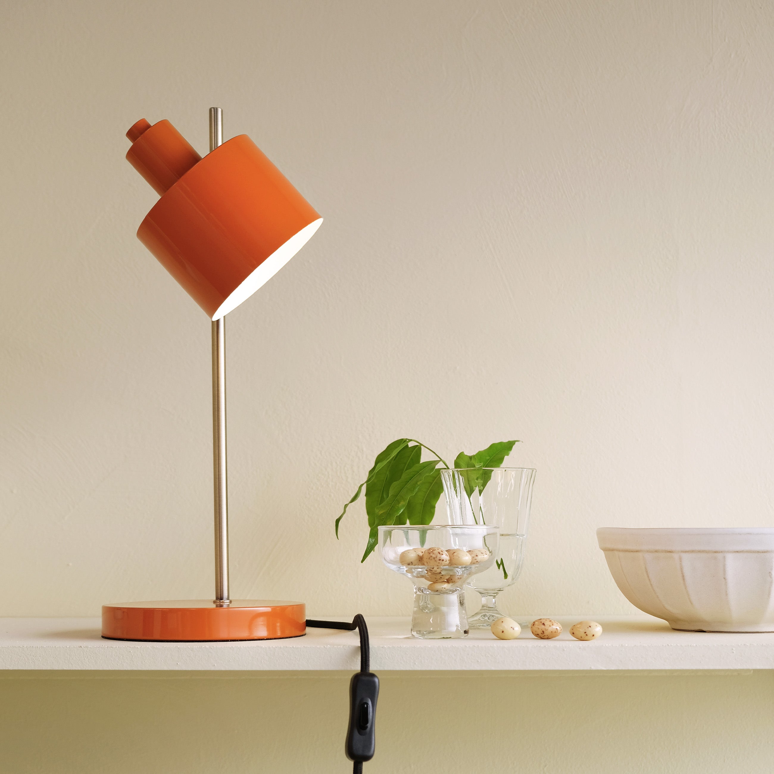 [product_category]-Dyberg Larsen Ocean Table Lamp, Orange/Brass-Dyberg Larsen-5704709071174-7117-DYB-6