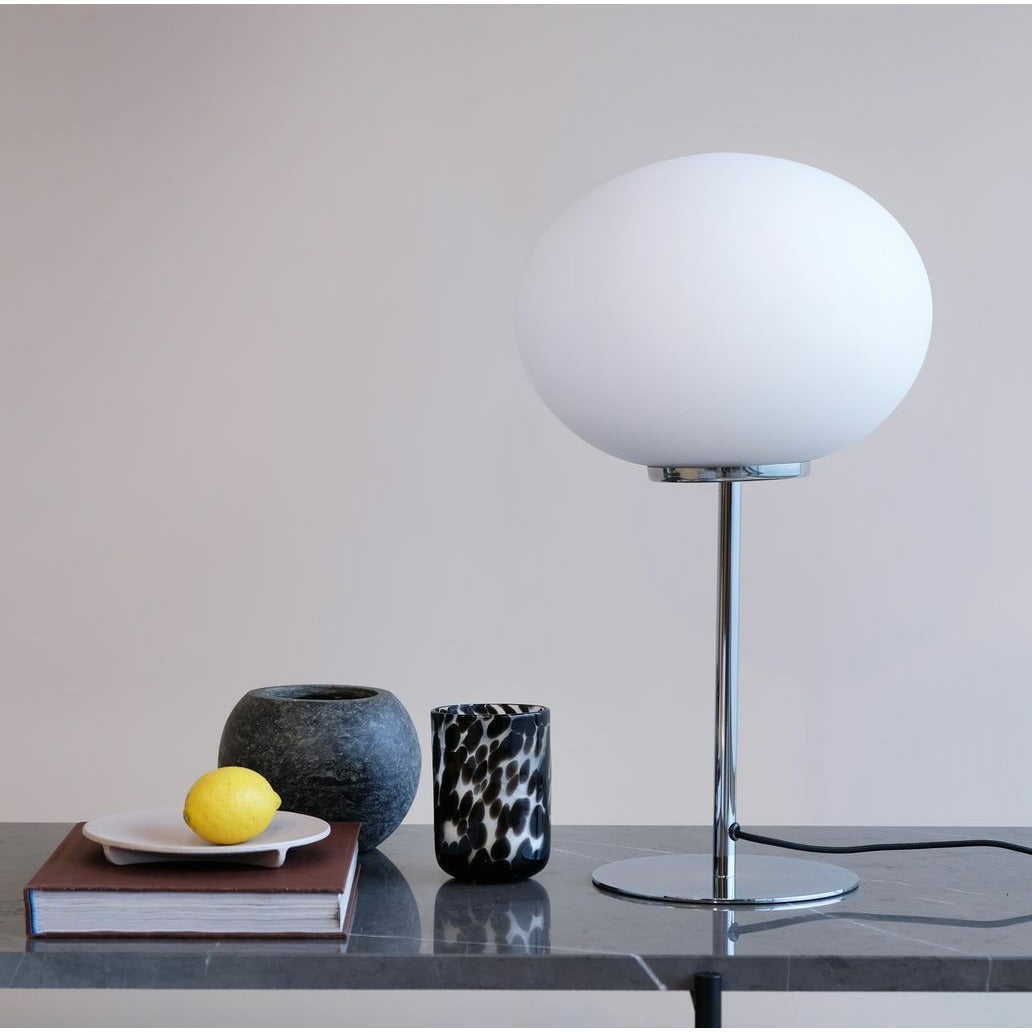 [product_category]-Dyberg Larsen Queen Table Lamp, Opal/Chrome-Dyberg Larsen-5704709072300-7230-DYB-5
