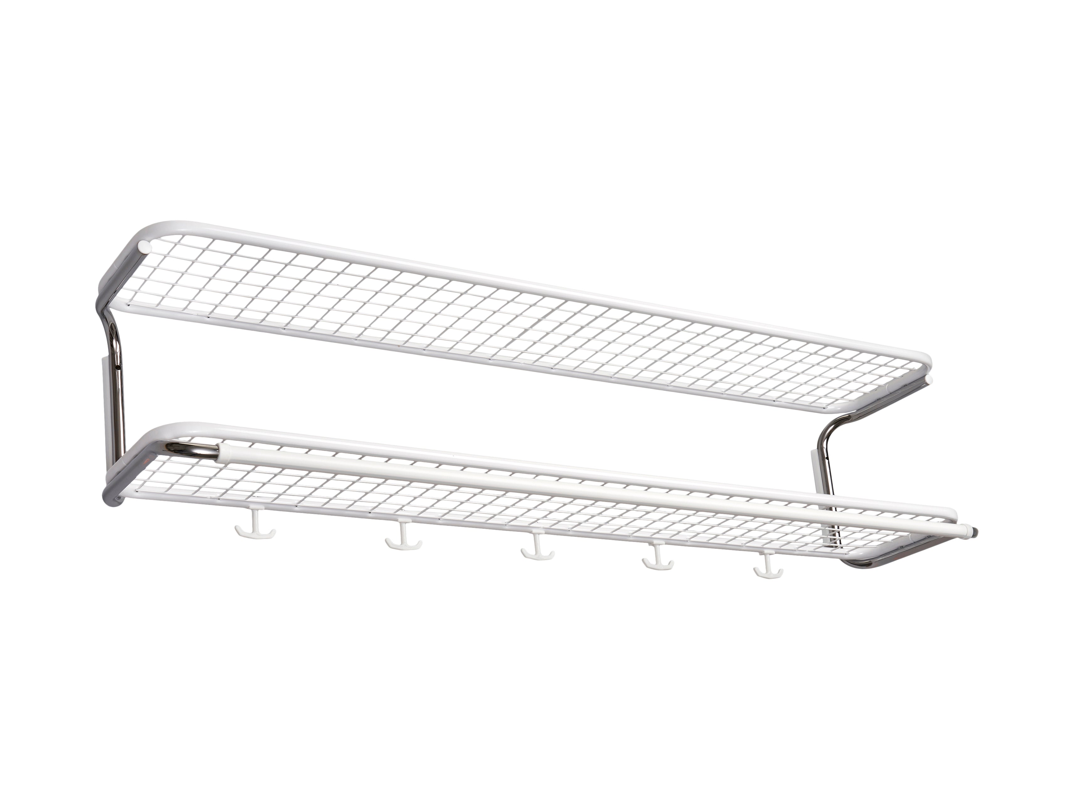 [product_category]-Essem Design Classic Hat Shelf 110 Cm, White/Chrome-Essem Design-7392157860112-650-110 V/K-ESS-1