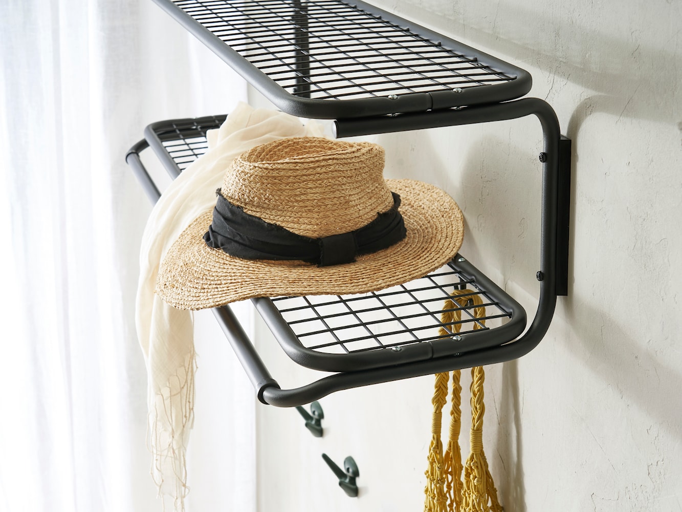[product_category]-Essem Design Classic Hat Shelf 80 Cm, Black-Essem Design-7392157008408-650-80 ST/ST-ESS-5