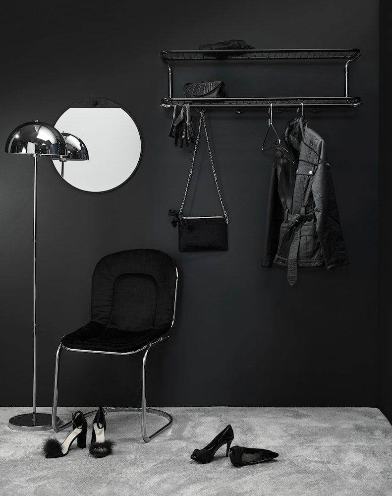 [product_category]-Essem Design Classic Hat Shelf 90 Cm, Black-Essem Design-7392157008439-650-90 ST/ST-ESS-6