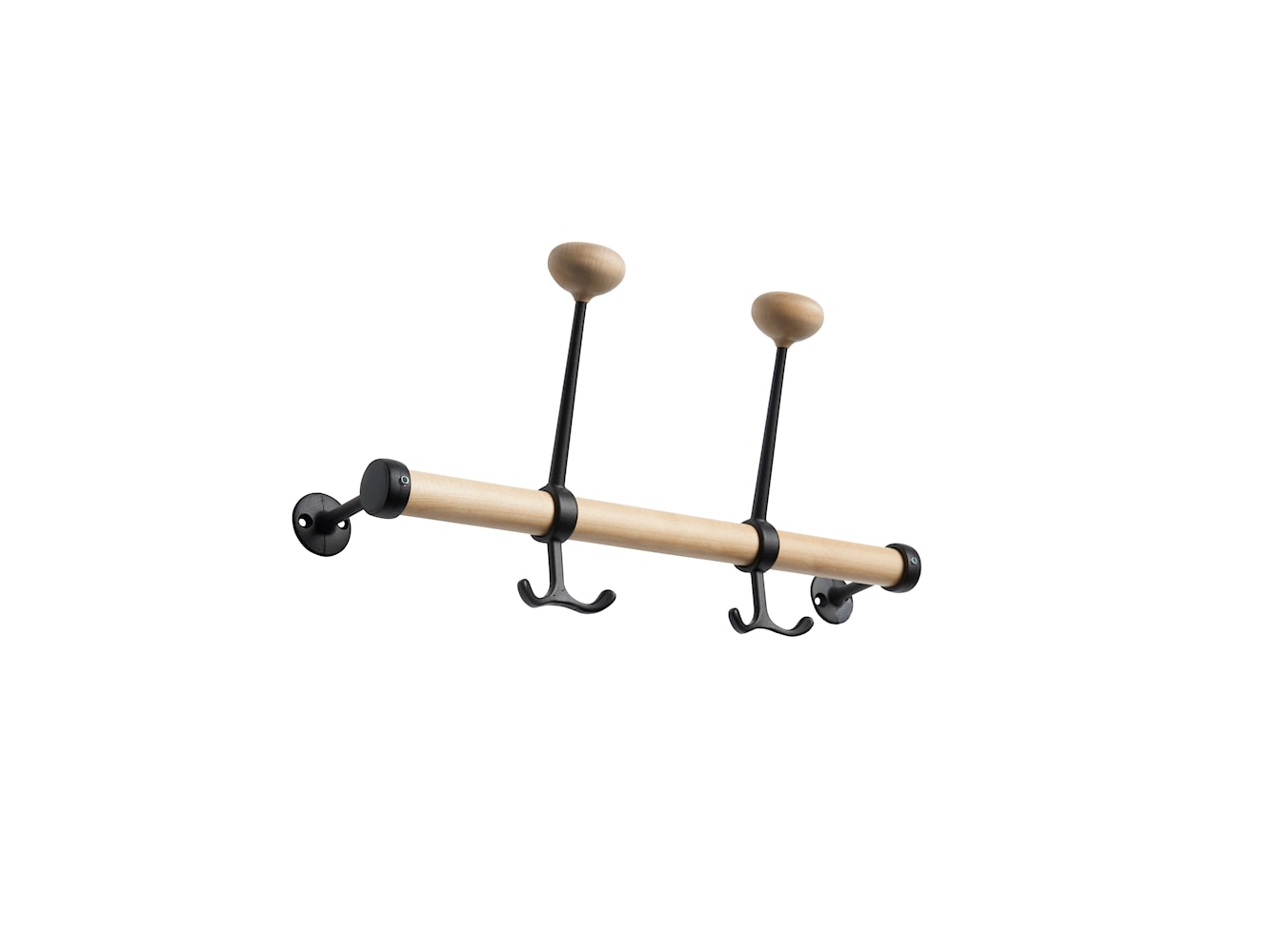 [product_category]-Essem Design Gustav Hook Strip Birch, Black-Essem Design-7392157017295-130-ESS-1