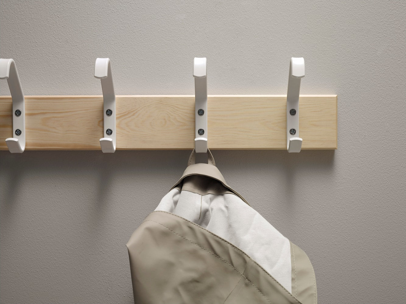 [product_category]-Essem Design Hook Strip 2 Hook Strip Birch 45 Cm, White/Black-Essem Design-7392157010425-4002-045 V/S-ESS-3