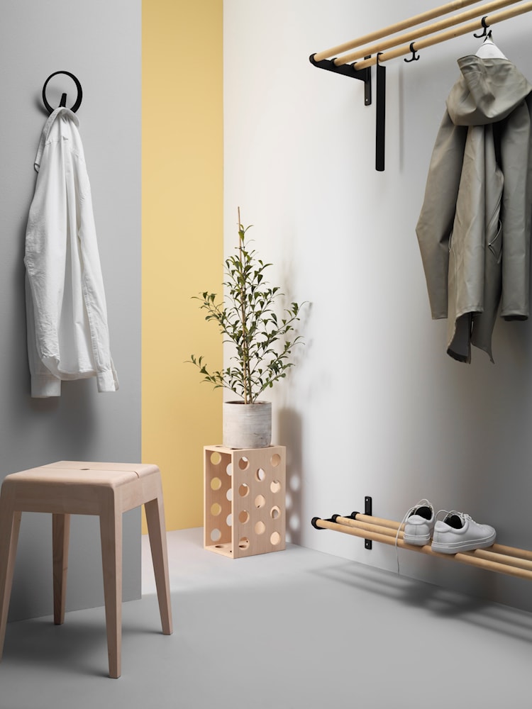 [product_category]-Essem Design Nostalgi Hat Shelf/Shoe Rack Walnut, White-Essem Design-7392157029403-084-ESS-21
