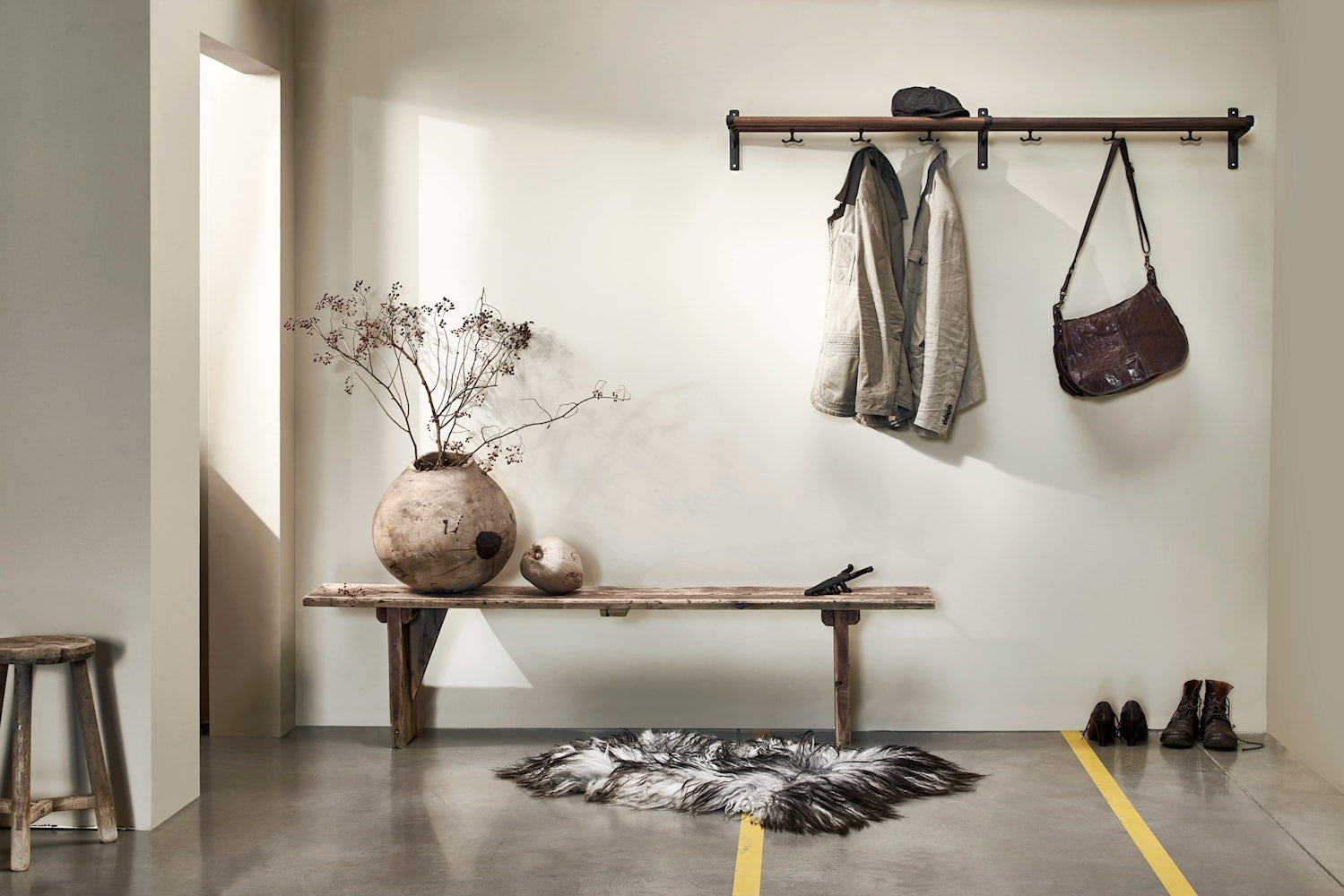 [product_category]-Essem Design Nostalgi Hat Shelf/Shoe Rack Walnut, White-Essem Design-7392157029403-084-ESS-5