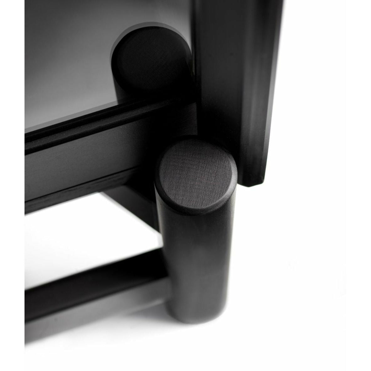 FDB Møbler A90 Boderne Display Cabinet Buk Beech Black Lacquered, H: 127 cm