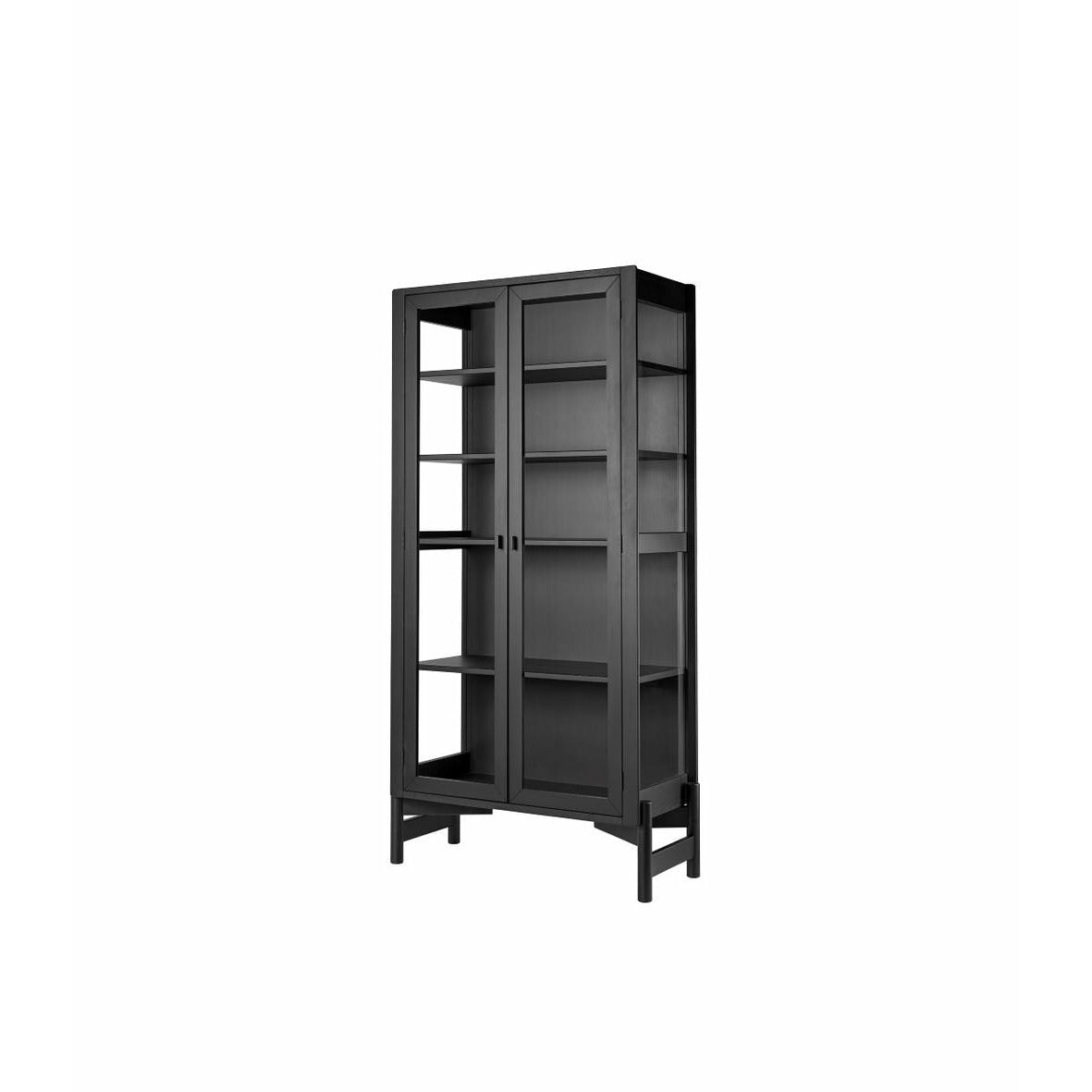 FDB Møbler A90 Boderne Display Cabinet Buk Beech Black Lacquered, H: 178 cm