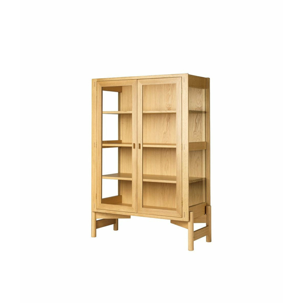 FDB Møbler A90 Boderne Display Cabinet Oak Natural, H: 127 cm