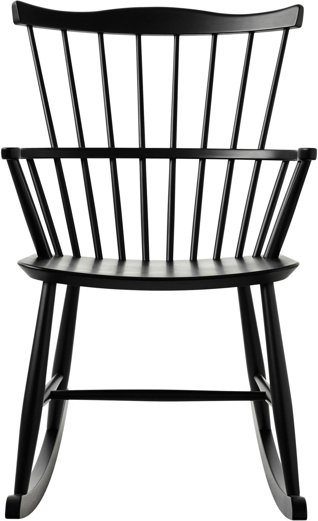 FDB Møbler Børge Mogensen Houpací židle Beech, černá, H 90 cm