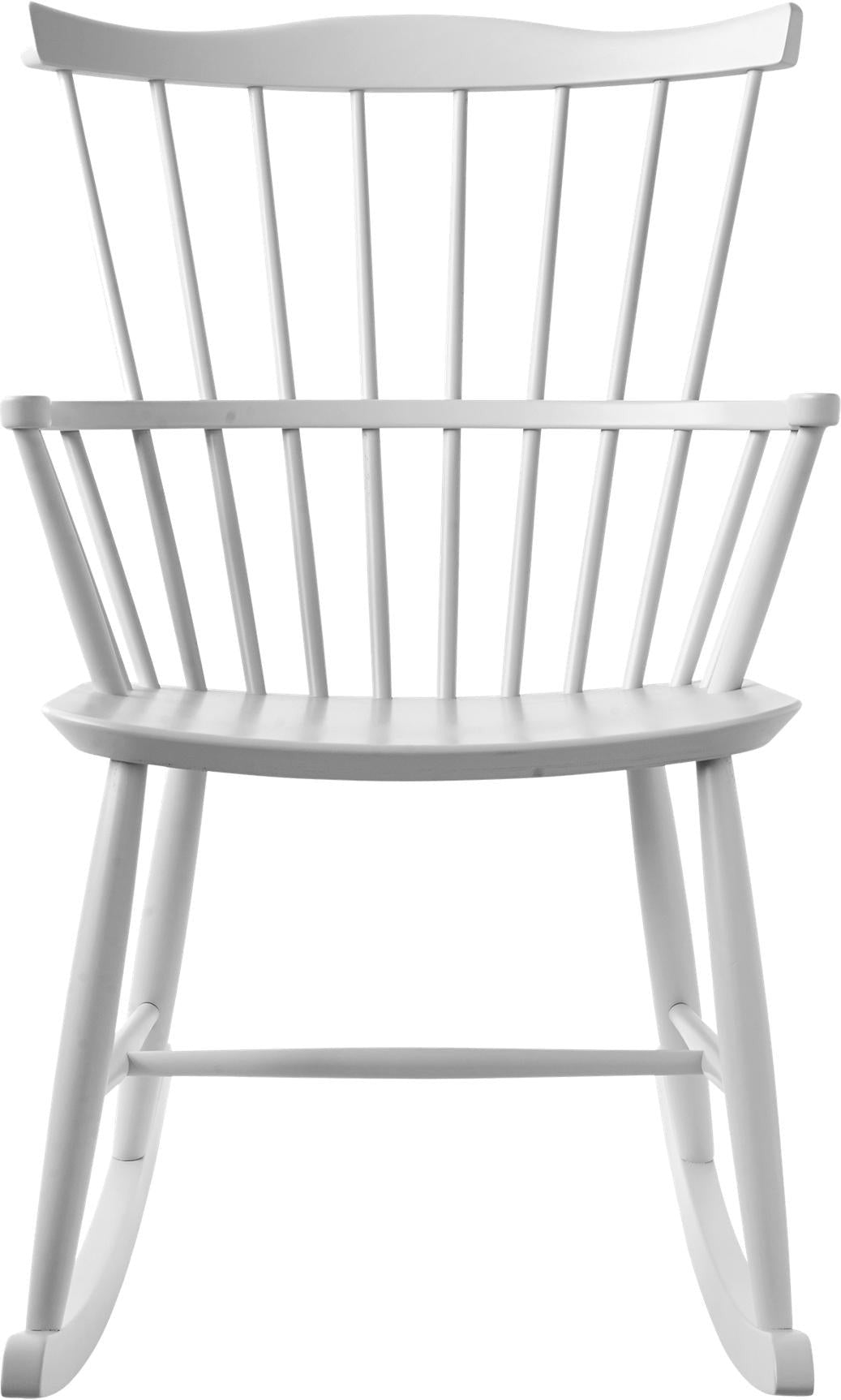 FDB Møbler Børge Mogensen Houpací židle Beech, bílá, H 90 cm