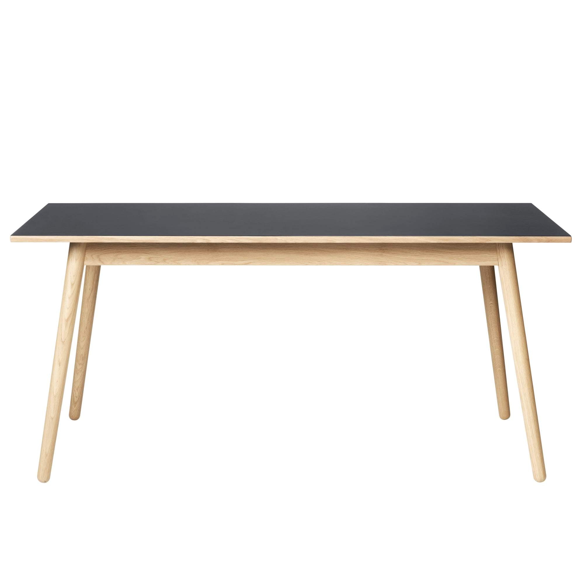 FDB Møbler C35 B Jídelní stůl, tmavě šedá linoleum, 160 cm