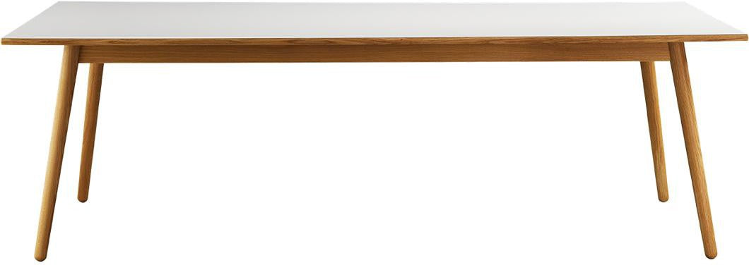 FDB Møbler C35 C Jídelní stůl pro 8 osob dubu, bílý linoleum, 95x220 cm