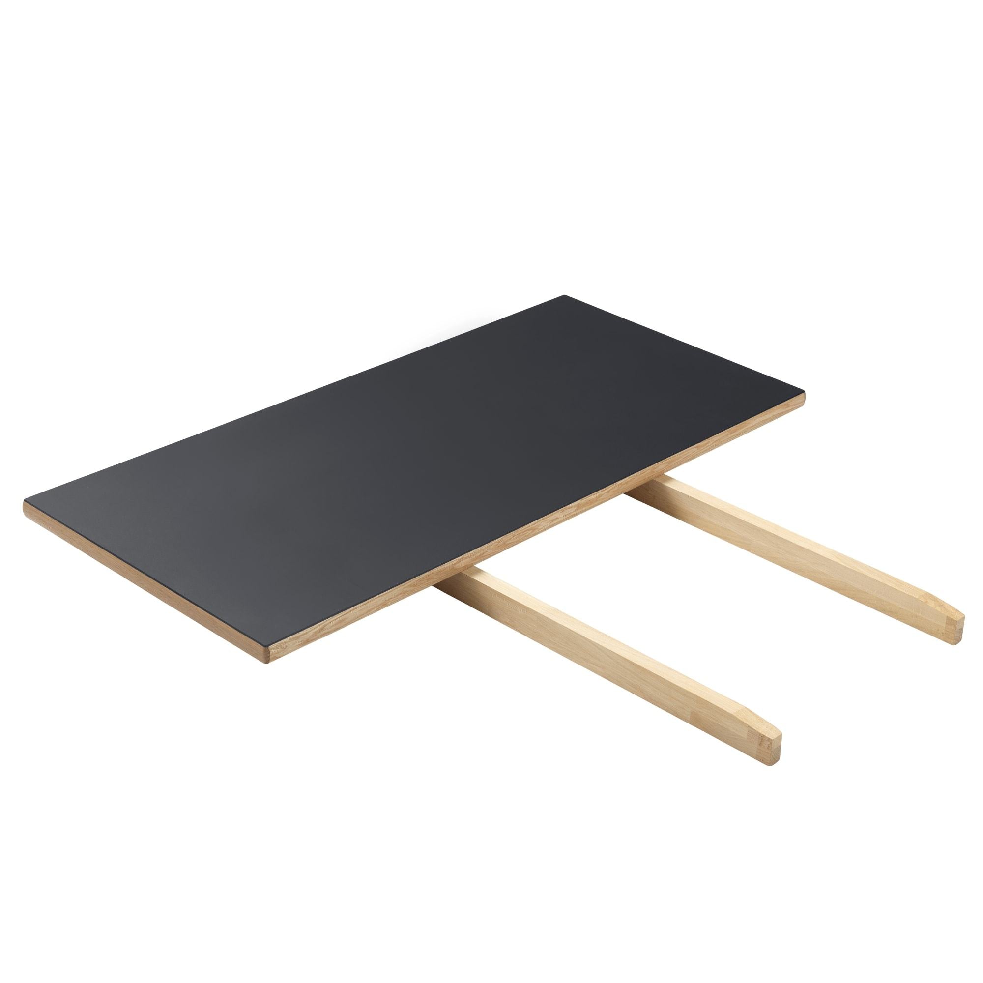 FDB Møbler C35 Extension Plate Oak/Dark Grey Linoleum, 45 cm