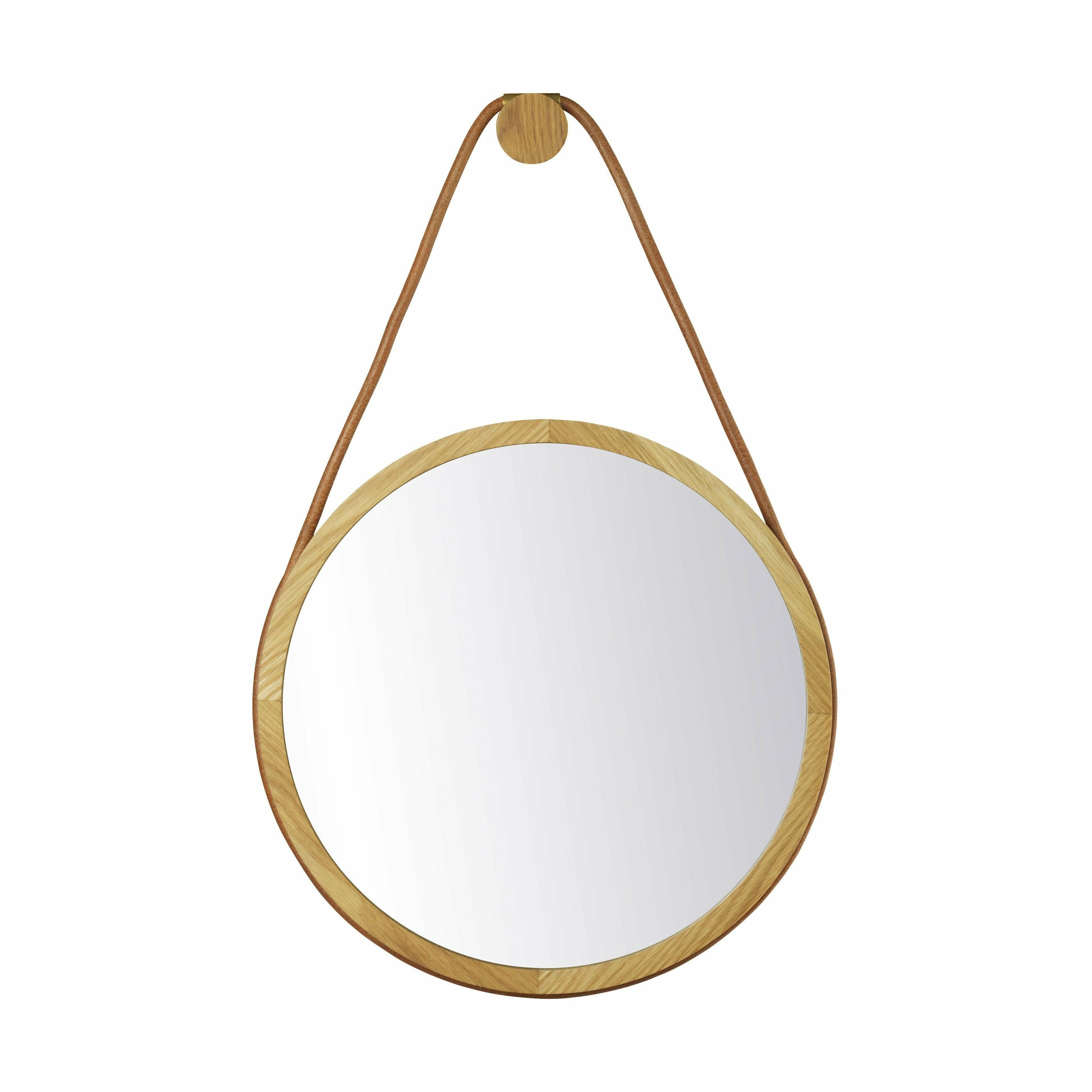 FDB Møbler I3 Mossø Mirror Ø 40 cm, přírodní hnědá