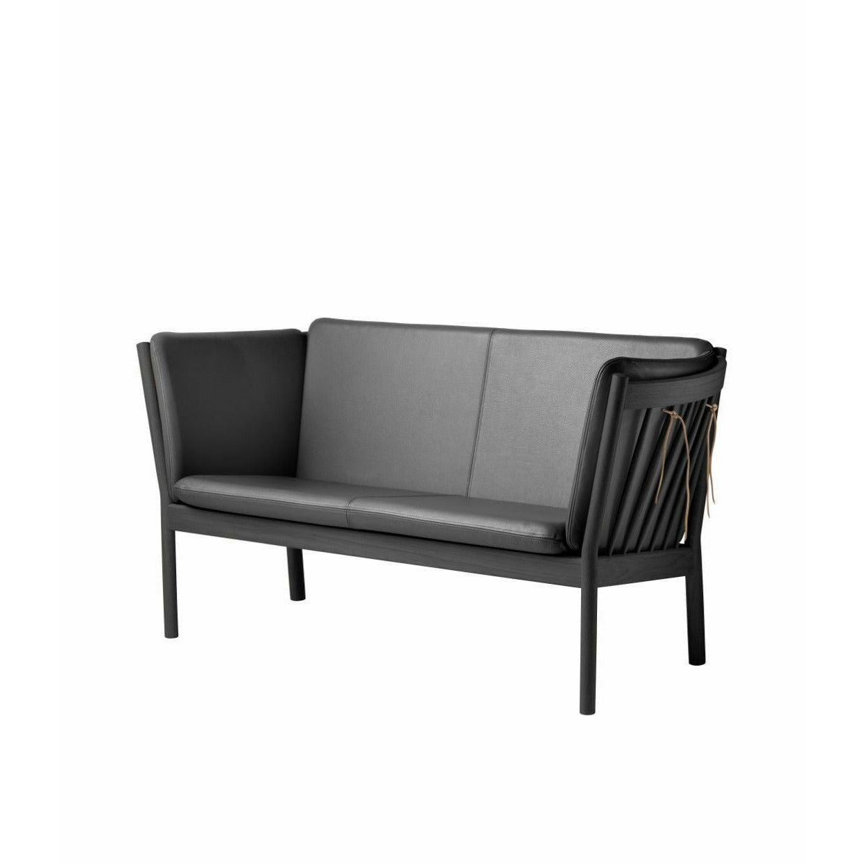 FDB Møbler J148 Two Seater Sofa, černá/černá