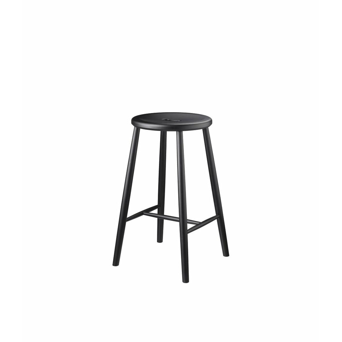 FDB Møbler J27 C Bar Stool Buk, černá