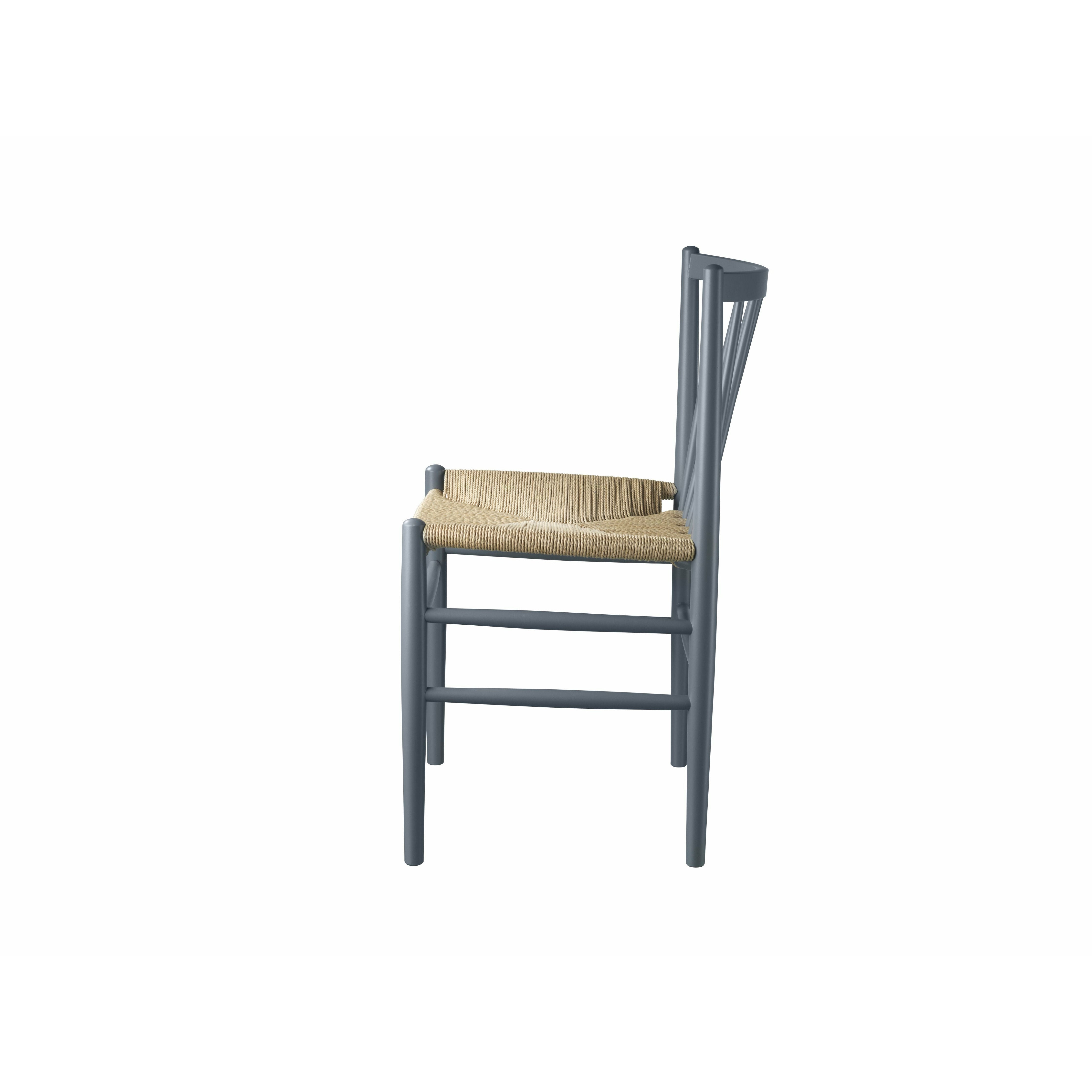 FDB nábytek J80 Jørgen Bækmark Chair, Blue Grey/Natural