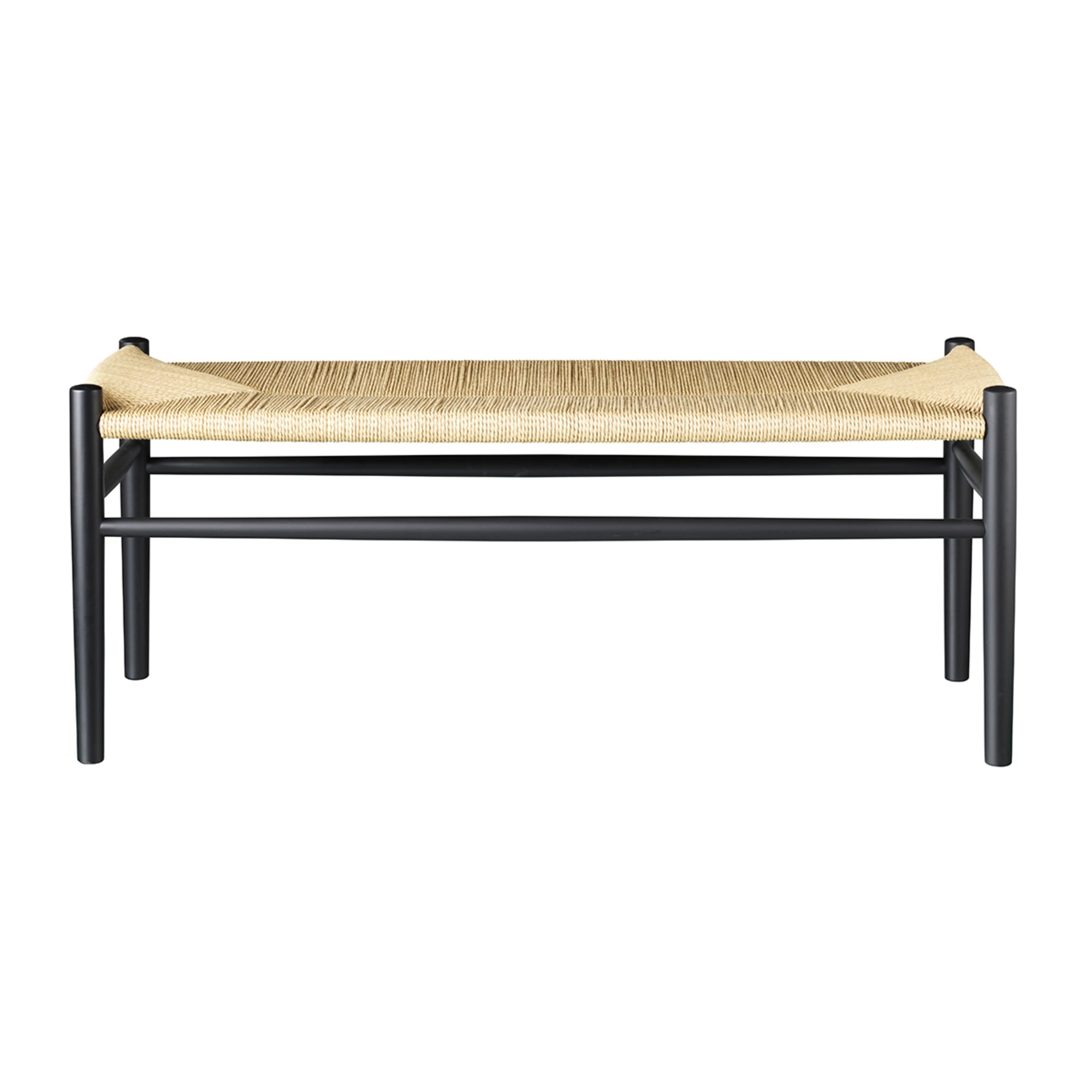 FDB Møbler J83 B Bækmark Bench, černý/přirozený cop