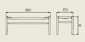 FDB Møbler J83 B Bækmark Bench Oak Oillesed, White/Natural cop