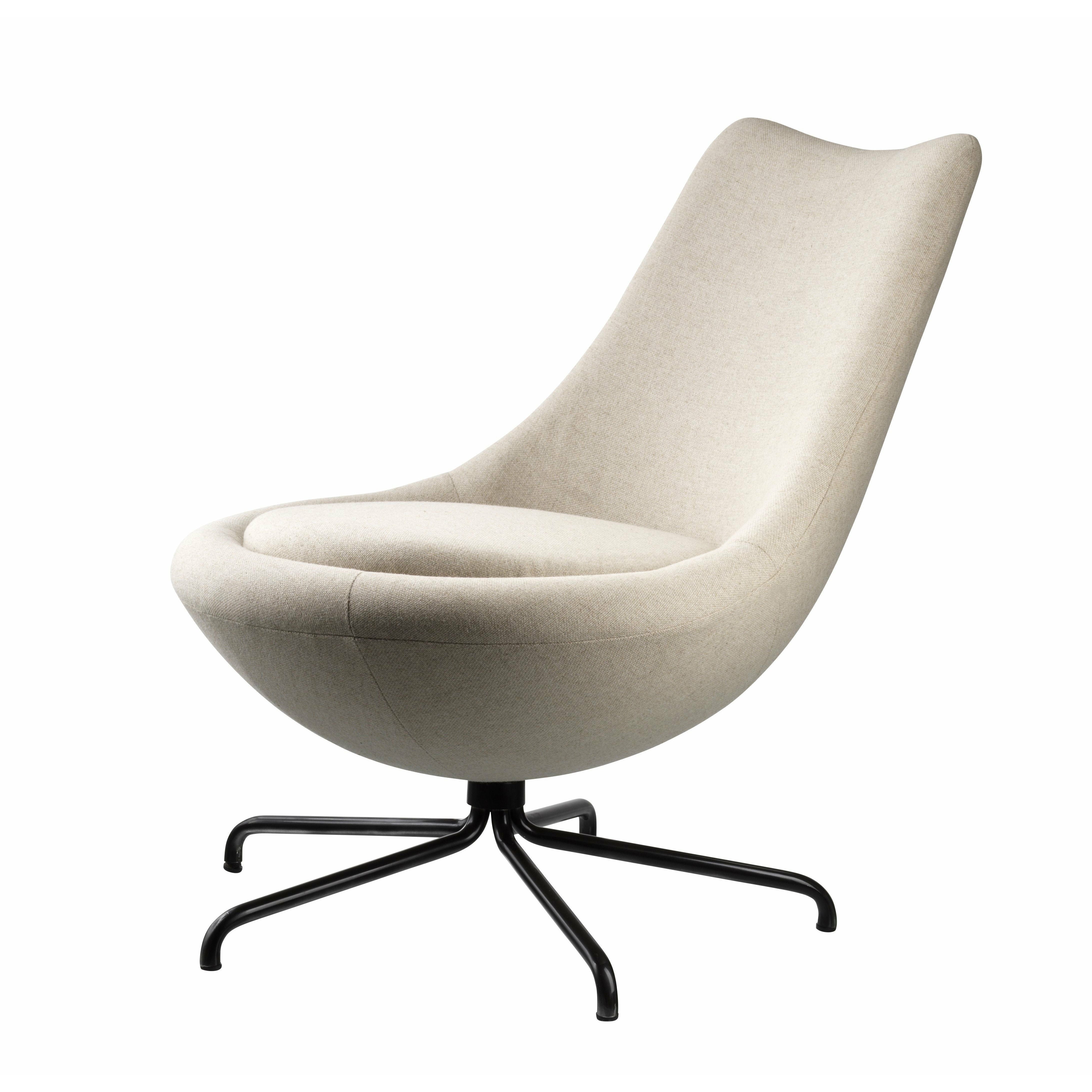 FDB Møbler L40 Swivel Lounge Chair, Beige/Schwarvz