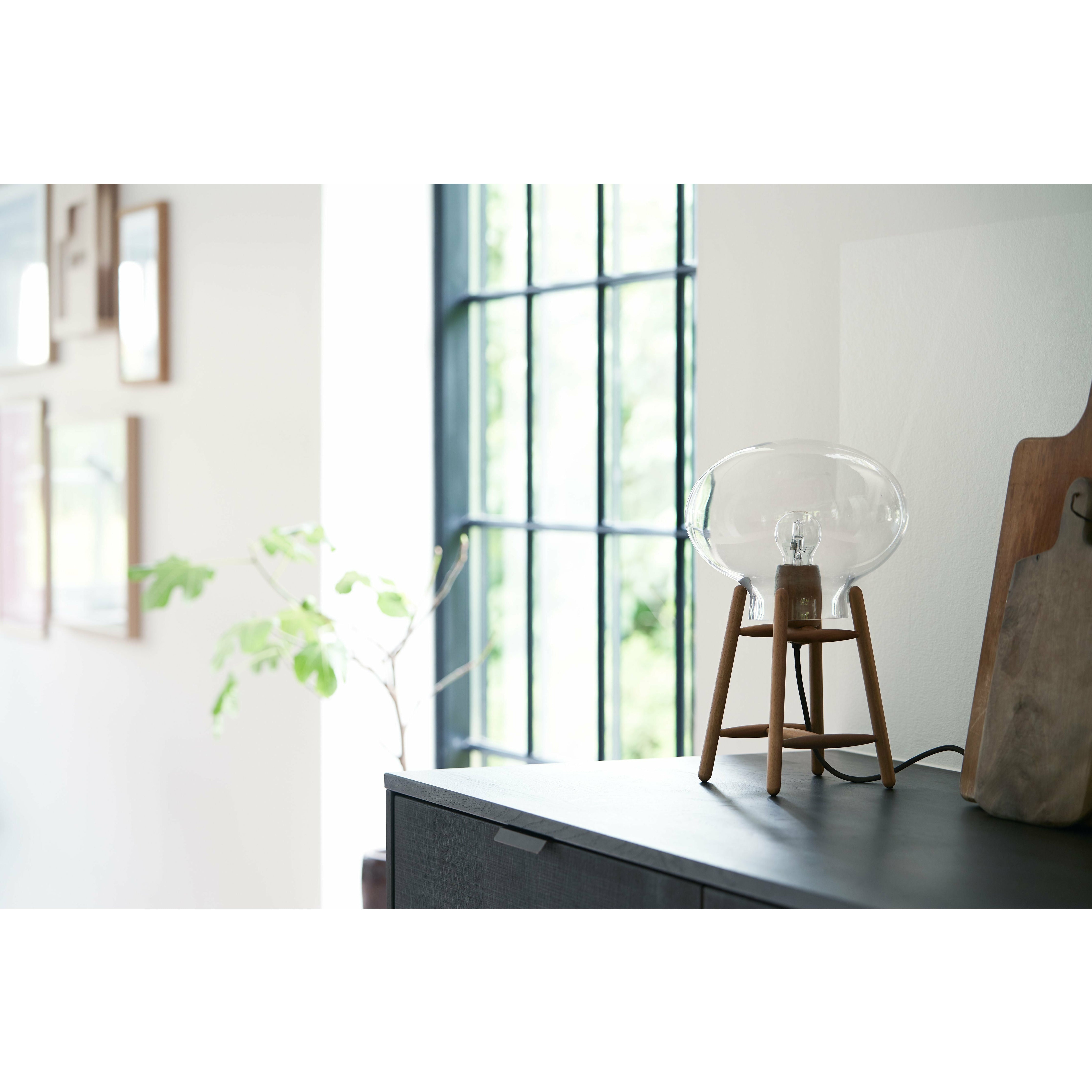 FDB Møbler U4 HITI STALL LAMP Clear Glass, Natural/Black
