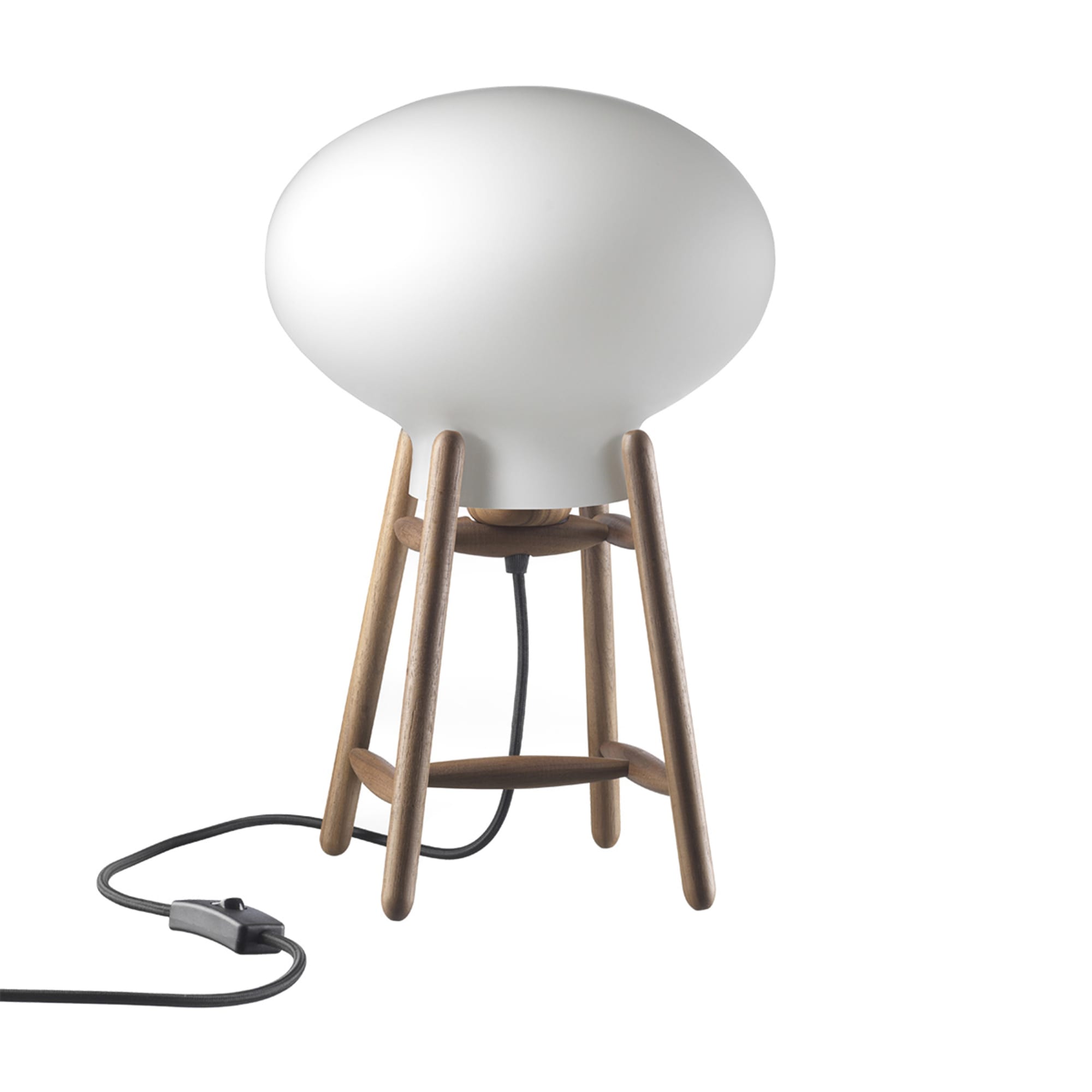 Stolní lampa FDB Møbler U4 Hiti, přírodní/opál