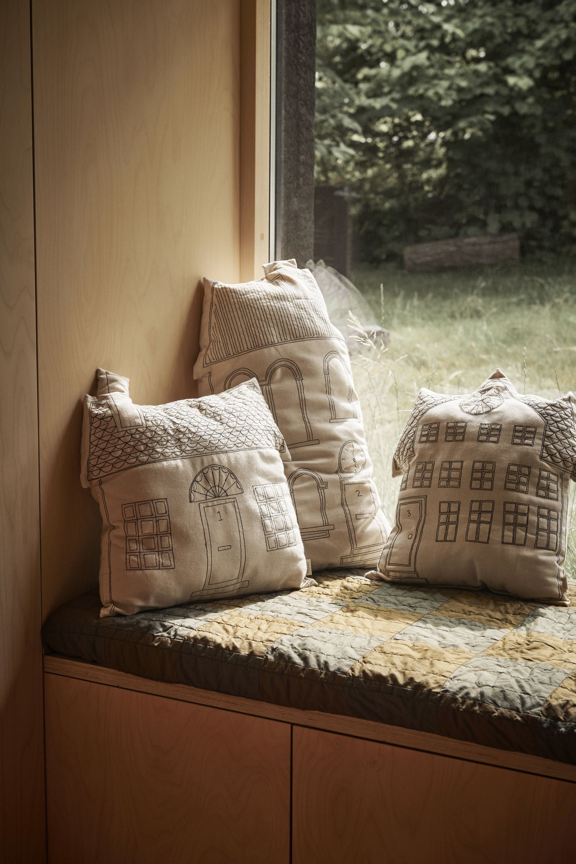 [product_category]-Ferm Living Abode Cushion, Cottage House-Ferm Living-5704723310181-1104268052-FER-2