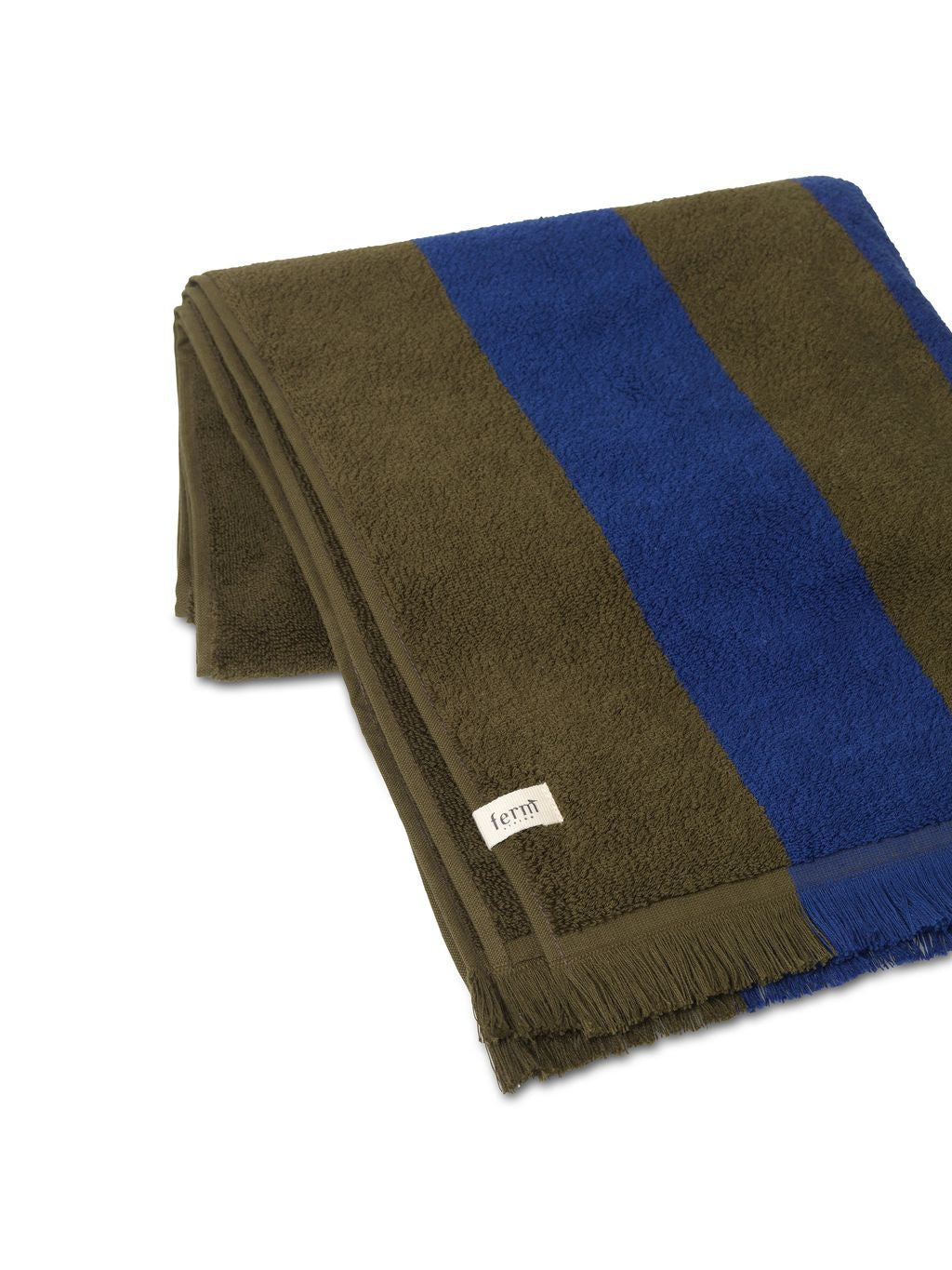 [product_category]-Ferm Living Alee Bath Towel 70x140 Cm, Olive/Light Blue-Ferm Living-5704723285489-1104265582-FER-3