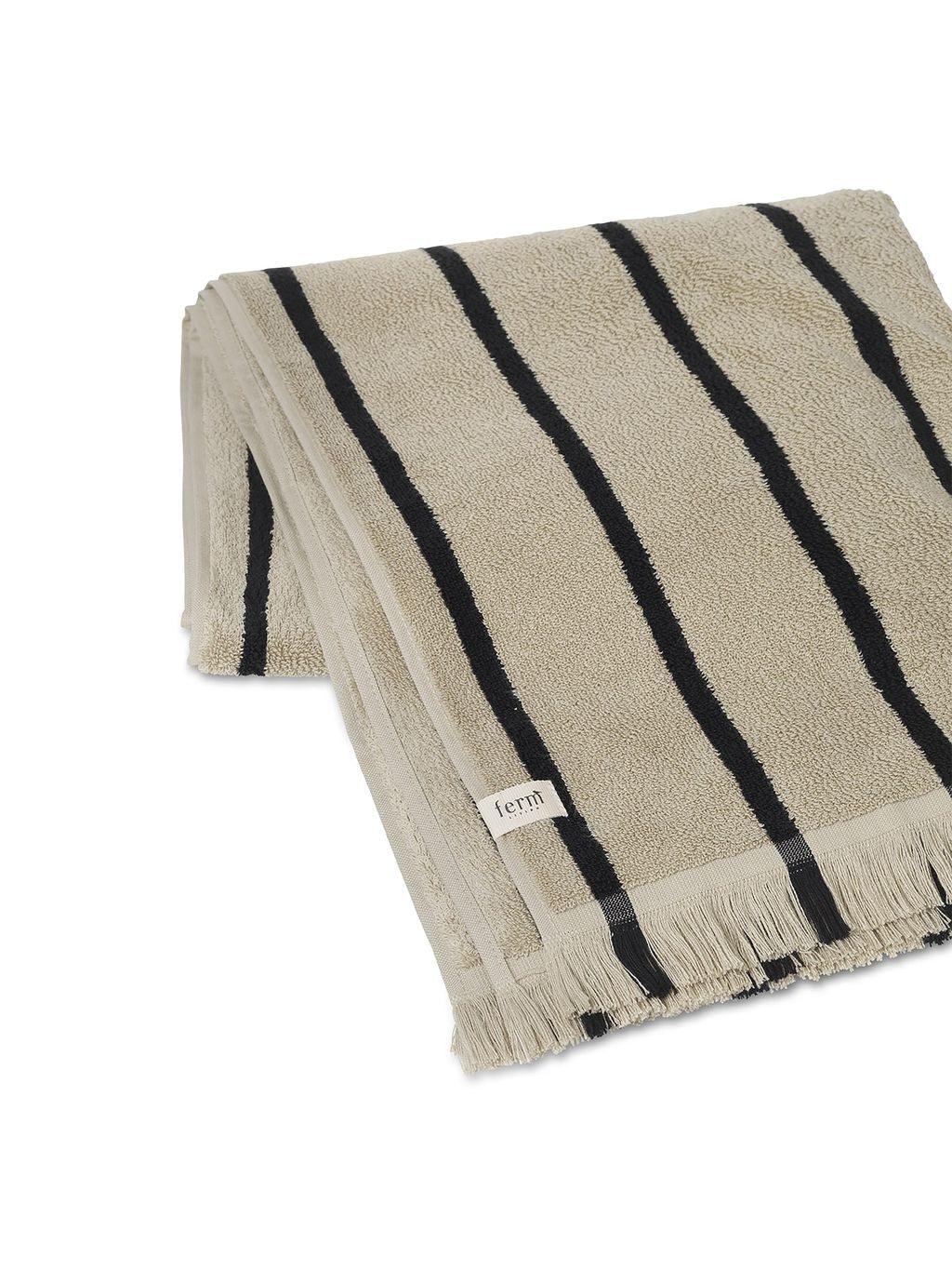 [product_category]-Ferm Living Alee Bath Towel 70x140 Cm, Sand/Black-Ferm Living-5704723285496-1104265583-FER-3