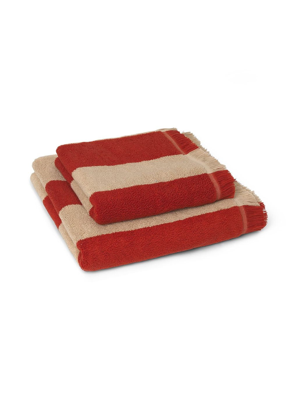 [product_category]-Ferm Living Alee Towel 50x100 Cm, Light Camel/Red-Ferm Living-5704723285472-1104265581-FER-2