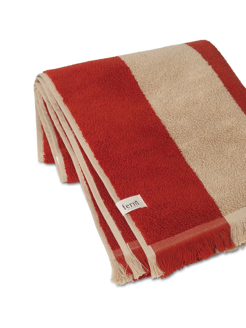 [product_category]-Ferm Living Alee Towel 50x100 Cm, Light Camel/Red-Ferm Living-5704723285472-1104265581-FER-3