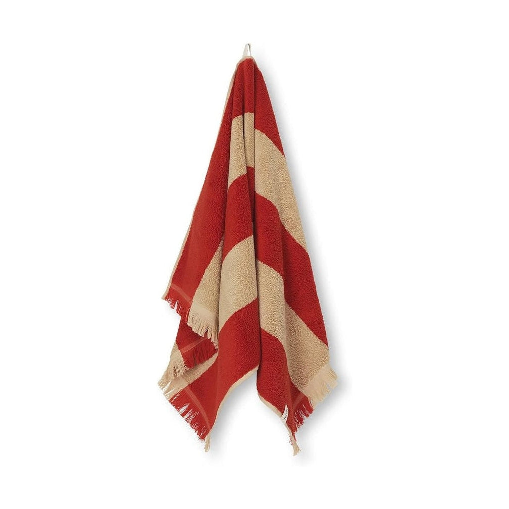 [product_category]-Ferm Living Alee Towel 50x100 Cm, Light Camel/Red-Ferm Living-5704723285472-1104265581-FER-4