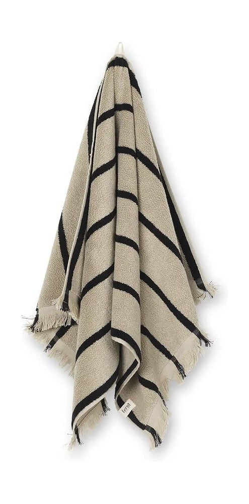 [product_category]-Ferm Living Alee Towel 50x100 Cm, Sand/Black-Ferm Living-5704723285465-1104265580-FER-1