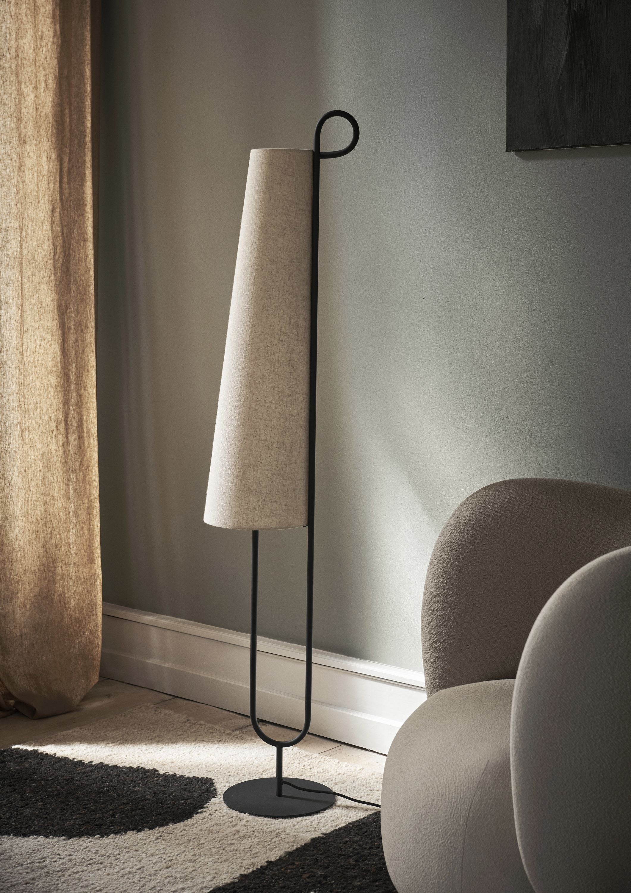 [product_category]-Ferm Living Ancora Floor Lamp, Black/Natural-Ferm Living-5704723312093-1104268243-FER-2