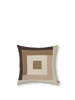 Ferm Living Border Patchwork Cushion Coffee/Dark Sand