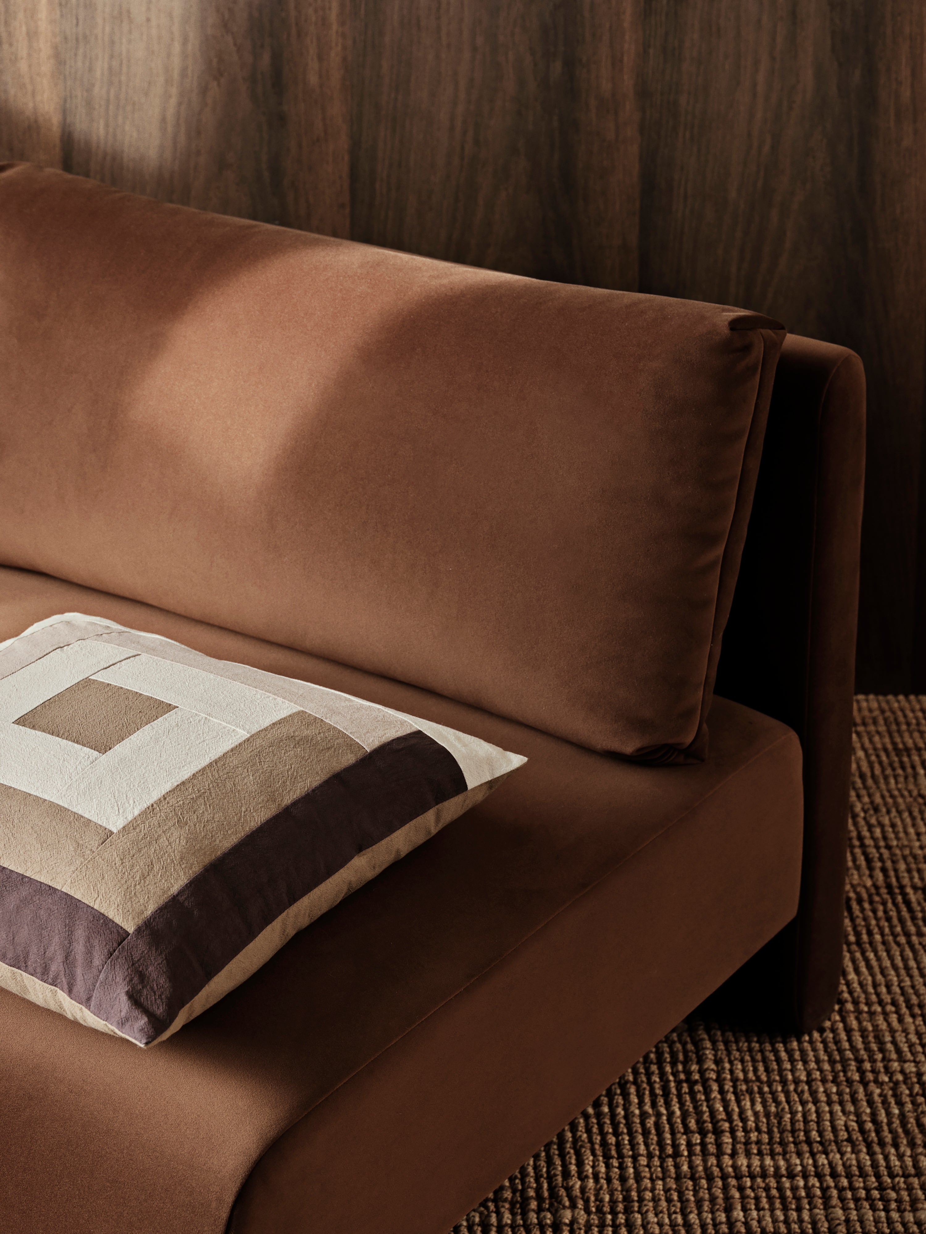 [product_category]-Ferm Living Border Patchwork Cushion Coffee/Dark Sand-Ferm Living-5704723316305-1104268645-FER-2