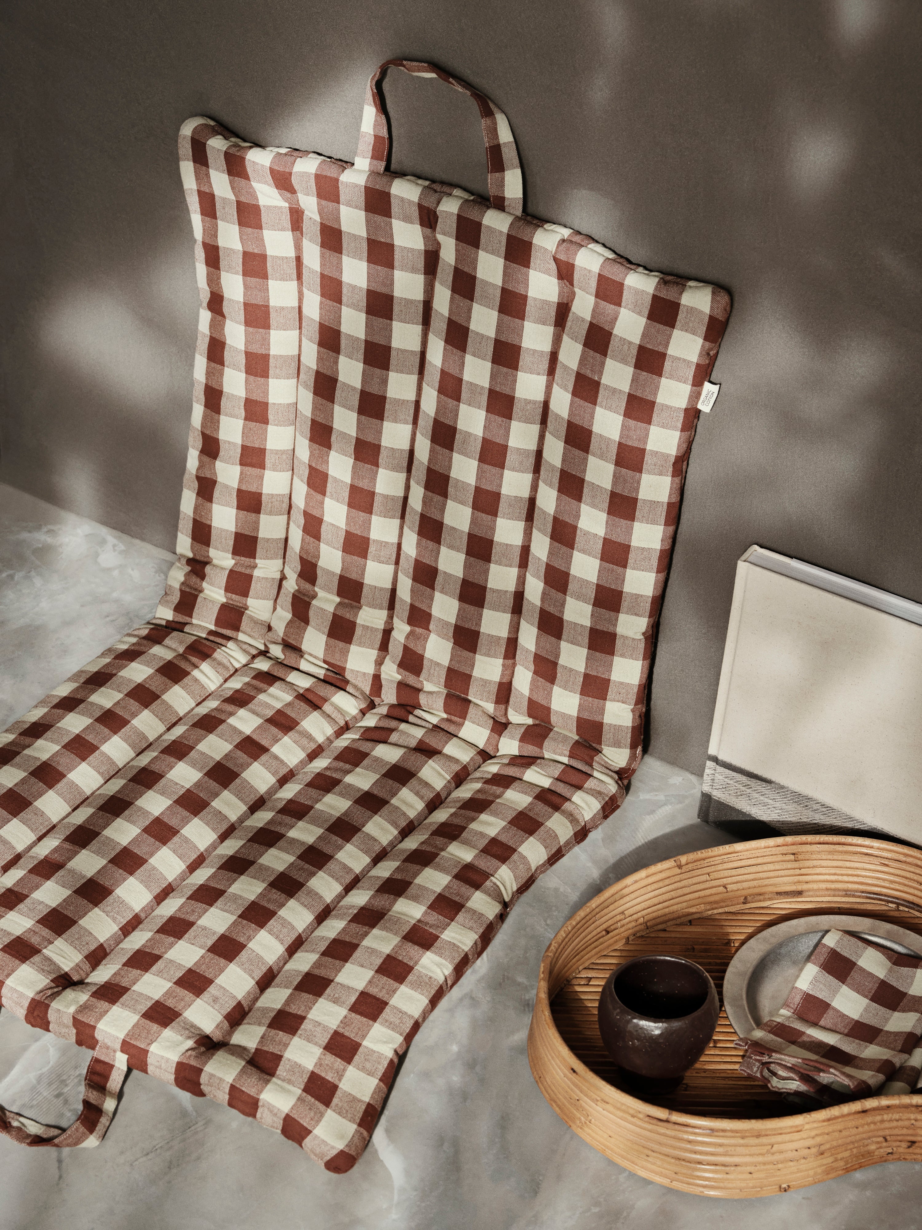 [product_category]-Ferm Living Bothy Check Folding Mat Cinnamon/Green-Ferm Living-5704723320487-1104269063-FER-4