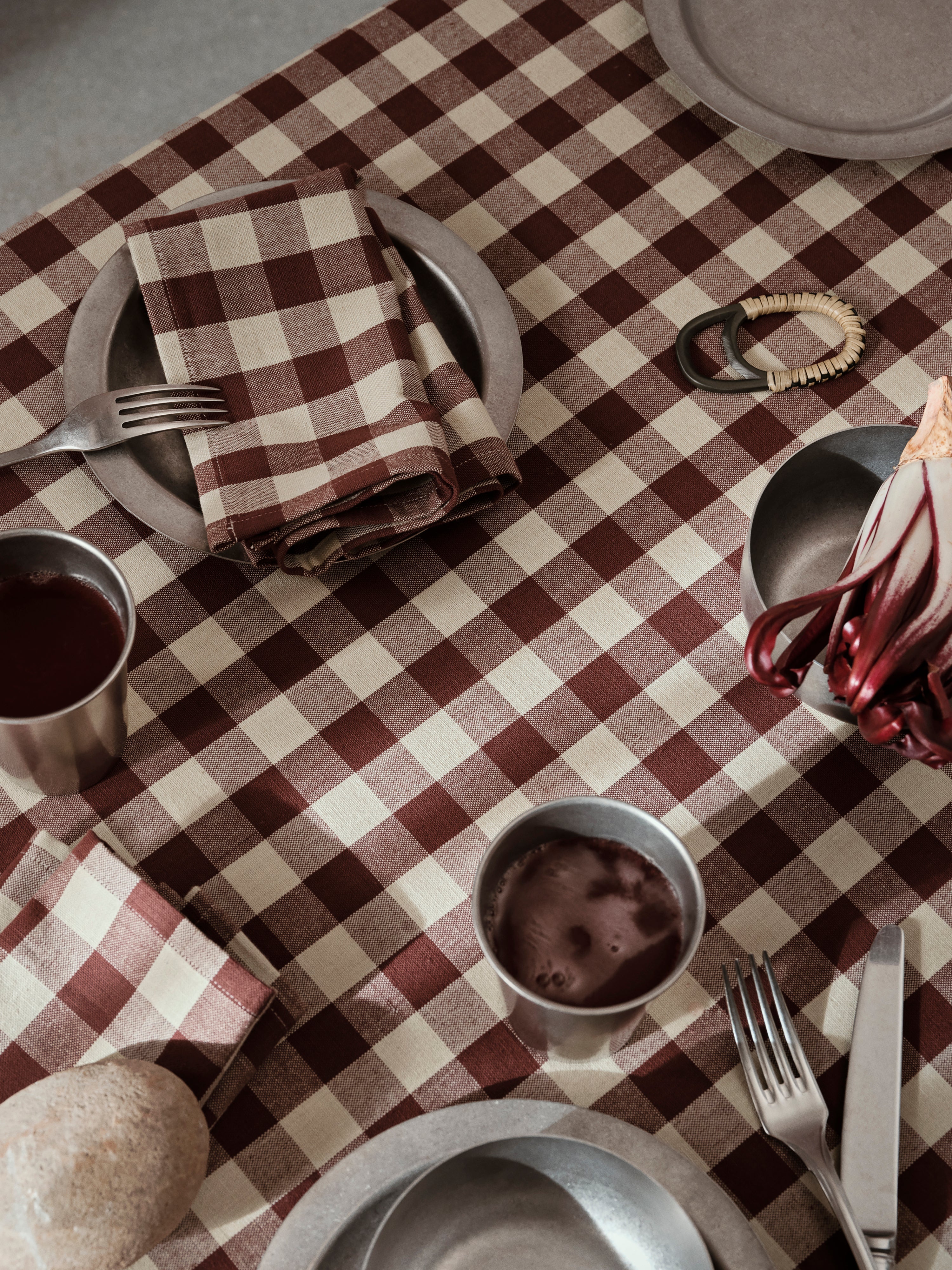 [product_category]-Ferm Living Bothy Check Napkins Set Of 4 Cinnamon/Grey Gre-Ferm Living-5704723320227-1104269037-FER-5