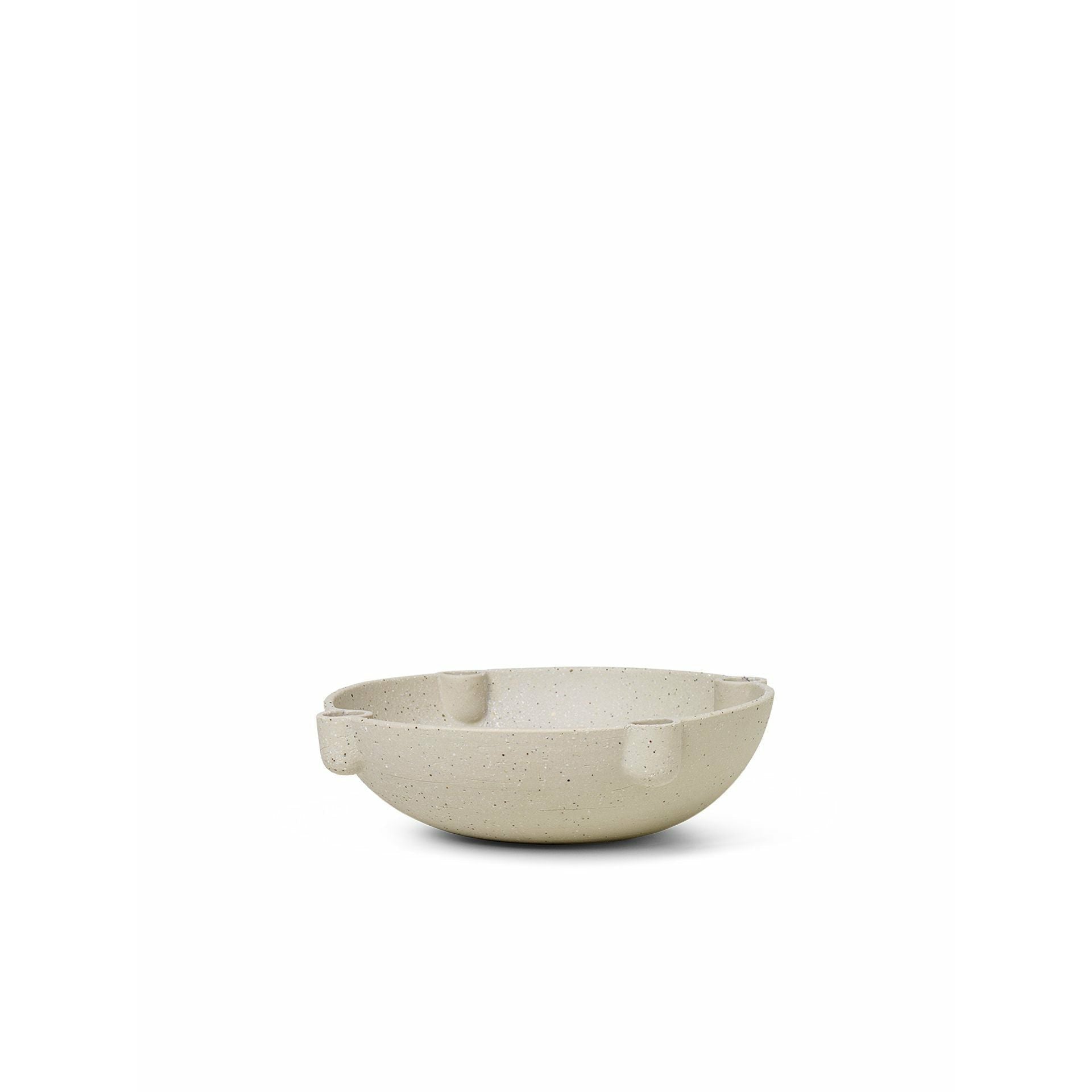 [product_category]-Ferm Living Bowl Candle Holder Large Ceramic, Light Grey-Ferm Living-5704723260974-1104263131-FER-1