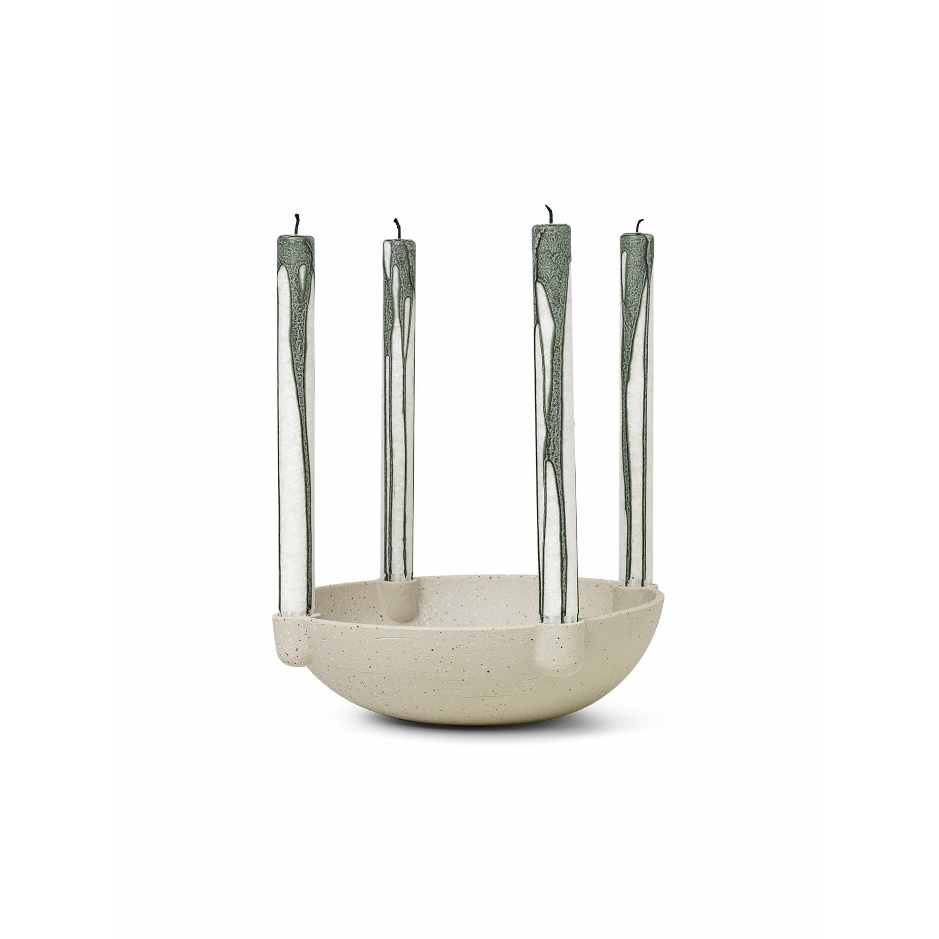[product_category]-Ferm Living Bowl Candle Holder Large Ceramic, Light Grey-Ferm Living-5704723260974-1104263131-FER-2
