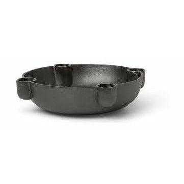 [product_category]-Ferm Living Bowl Candlestick Medium, Black-Ferm Living-5704723273028-1104264336-FER-1
