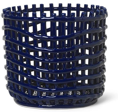 [product_category]-Ferm Living Ceramic Basket Large Blue-Ferm Living-5704723255703-110070401-FER-1