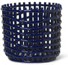 Ferm Living Keramic Basket Large Blue