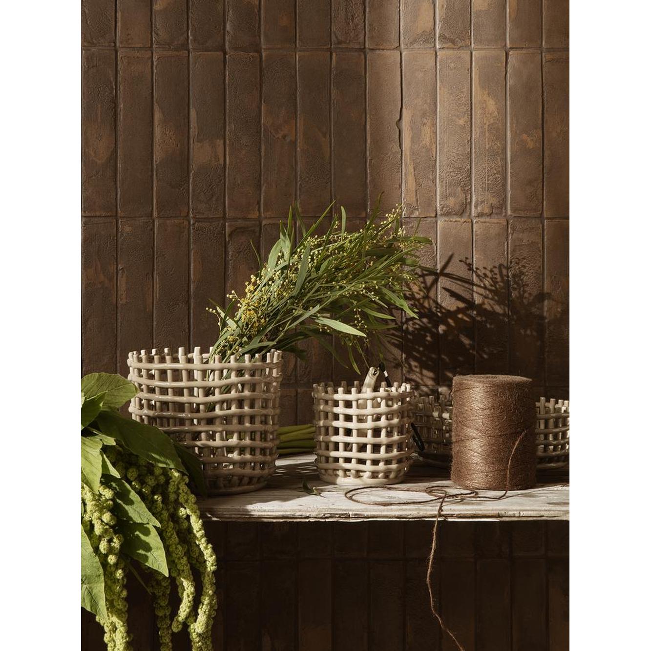 [product_category]-Ferm Living Ceramic Basket ø 23.5 Cm, Cashmere-Ferm Living-5704723267409-1104263774-FER-2