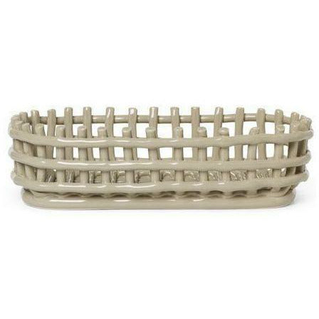 [product_category]-Ferm Living Ceramic Basket Oval, Cashmere-Ferm Living-5704723275053-1104264539-FER-1