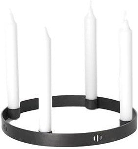 [product_category]-Ferm Living Circle Candle Holder Black, ø 25-Ferm Living-5704723021537-5757-FER-1