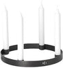 Ferm Living Circle Svíčka Holder Black, Ø 25